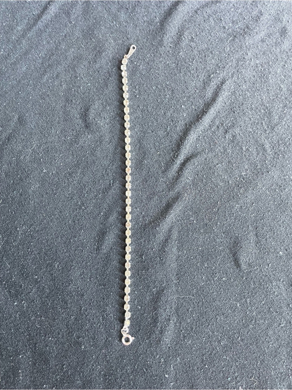 Silver Tennis Bracelet with Clear Cubic Zirconia - Silver